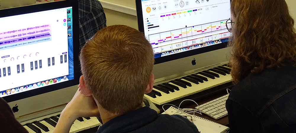 students using computers